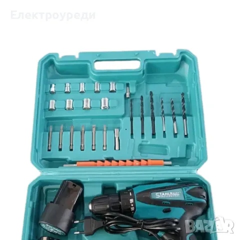 Акумулаторен Двускоростен Винтоверт STAHL MAYER 24V + Накрайници, снимка 2 - Винтоверти - 47619695