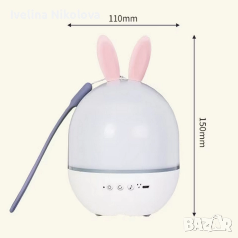 Очарователна нощна лампа и проектор 2 в 1, снимка 3 - Детски нощни лампи - 52318375