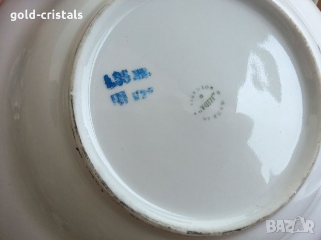 Стар български порцелан чинии дълбоки Изида , снимка 6 - Чинии - 33961859