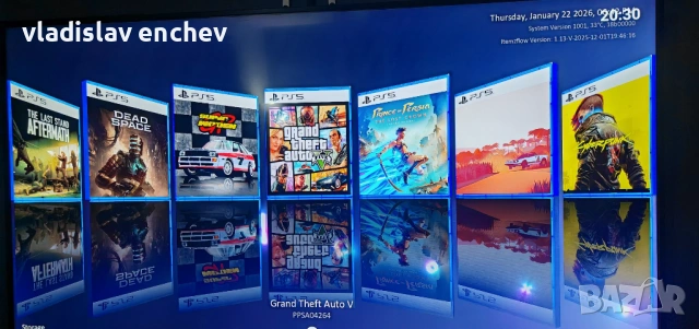 PlayStation 5 2TB + 22 игри Jailbreak (Отключен) 2 контролера, снимка 5 - PlayStation конзоли - 53195462