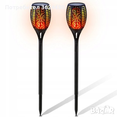 Соларна градинска лампа с пламък, снимка 3 - Други стоки за дома - 40795719