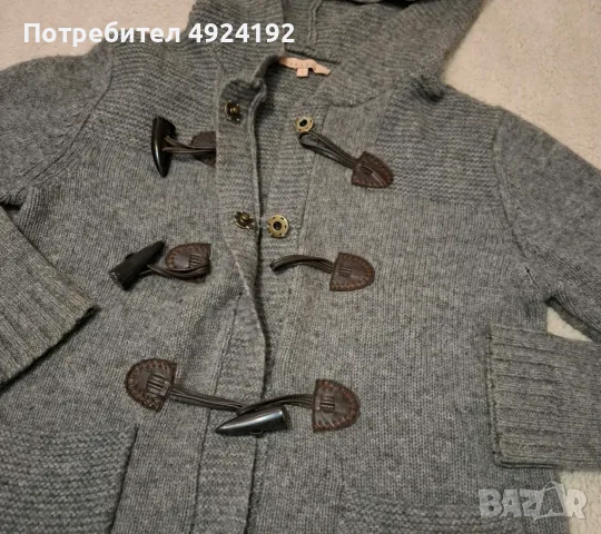 Жилетка вълнена  с качулка Sandro, снимка 6 - Жилетки - 56482253