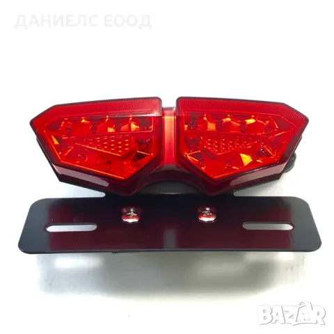 Стоп диоден за мотоциклет с вградени мигачи и стойка за номер., снимка 5 - Аксесоари и консумативи - 47387088