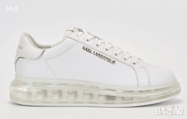 KARL LAGERFELD оригинални мъжки сникърси/кецове бели , бял цвят Карл Лагерфелд, снимка 3 - Маратонки - 52105122