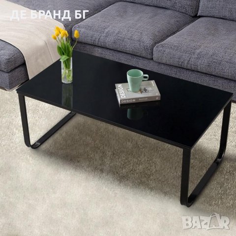 Стъклена масичка за кафе BZYYCT025BL, снимка 7 - Маси - 35564891
