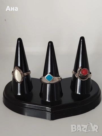 Сребърни маркирани пръстени Цена за брой, снимка 4 - Пръстени - 53021573