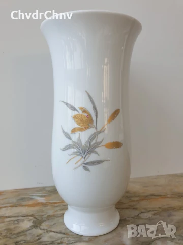 3бр ALKA Kaiser вази/АЛКА Кайзер Бавария стара немска порцеланова ваза/бяла-модернизъм-бисквит, снимка 8 - Вази - 50575888