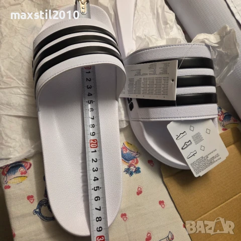 Мъжки чехли Adidas размер 47.5, снимка 3 - Мъжки чехли - 49941100