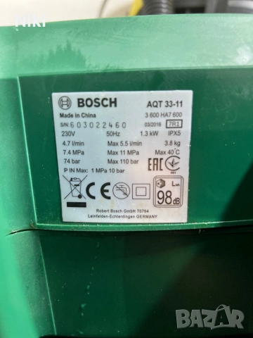 Водоструйка Bosch AQT 33-11, снимка 3 - Други инструменти - 53355726