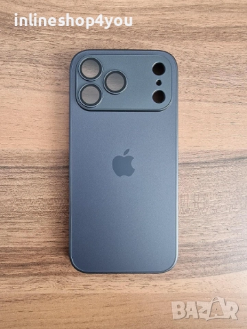 Матов Стъклен Кейс за Apple iPhone 17 Pro - Различни цветове, снимка 6 - Калъфи, кейсове - 52217565