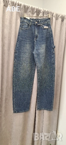 Дънки балон с камъни 2, снимка 2 - Дънки - 52120794