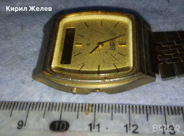 CASIO QUARTZ JAPAN KM с ВЕРИЖКА STAINLESS STEEL T.G.JAPAN ОРИГИНАЛЕН РЯДЪК ЧАСОВНИК КАСИО 26547, снимка 5 - Мъжки - 42137778