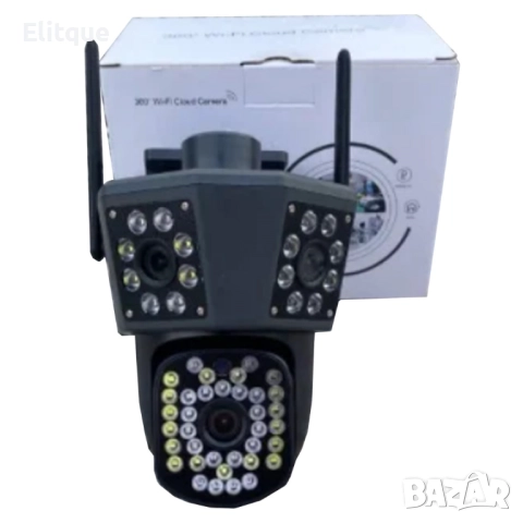 Тройна камера за наблюдение, работи с WiFi, 9 MP,Ultra HD, снимка 9 - Друга електроника - 52817101