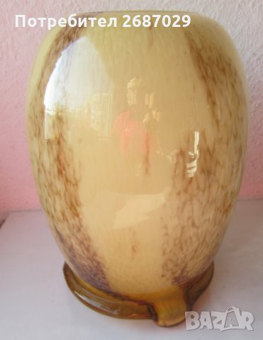 Стъкло - красива стара стъклена ваза, голяма, снимка 7 - Вази - 30125824