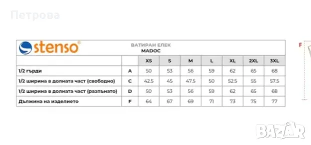 Грейка - ватиран елек STENSO, снимка 7 - Якета - 48141338