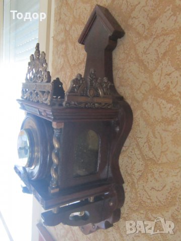 Уникален бронзов барометър термометър в кутия , снимка 5 - Колекции - 36902639