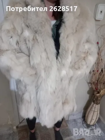 Дамско палто от естествен косъм лисица размер XXL, снимка 2 - Палта, манта - 36025342
