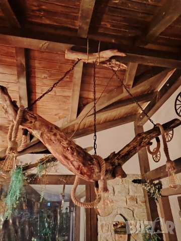 Винтидж пендел,масив ,ръчна изработка, снимка 2 - Декорация за дома - 54366228