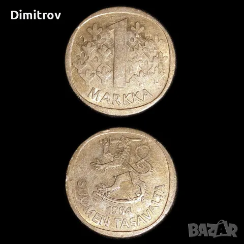 1 сребърна финландска марка (1964)
