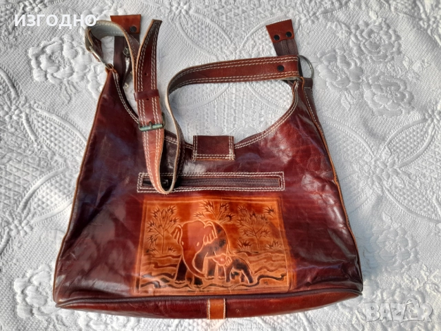 35€ ОТ ЕГИПЕТ ДАМСКА ЧАНТА ОТ ЕСТЕСТВЕНА КОЖА, снимка 2 - Чанти - 51749587