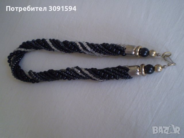  старо колие ръчно изработено от мъниста от мурано стъклоецялна много трудоемка техника на лампи, снимка 5 - Антикварни и старинни предмети - 36650288