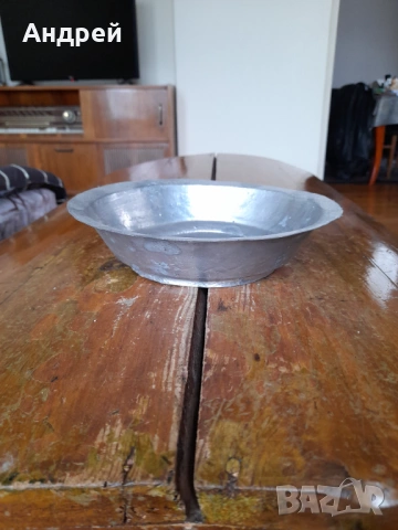 Стара медна,бакърена паница,чиния #3