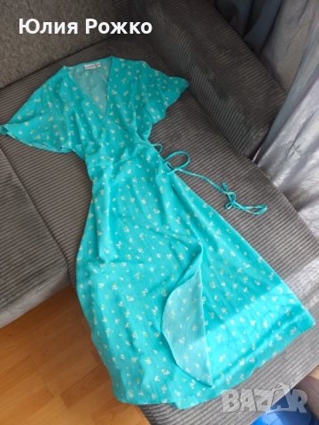 Рокля с прехлупване, снимка 2 - Рокли - 54341909