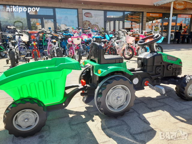 PILSAN зелен детски трактор ACTIVE с ремарке, снимка 1 - Коли, камиони, мотори, писти - 44585963