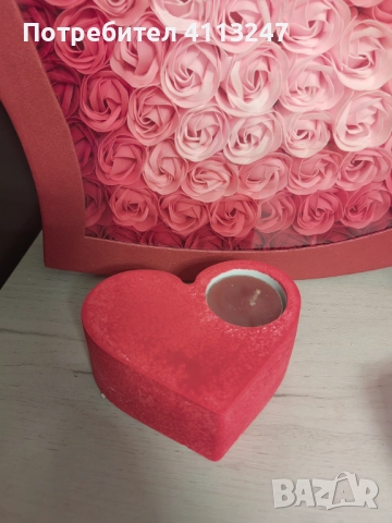 Керамични свещници сърца ръчно изработени 
