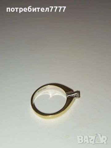 Дамски диамантен златен пръстен, снимка 5 - Пръстени - 53136260