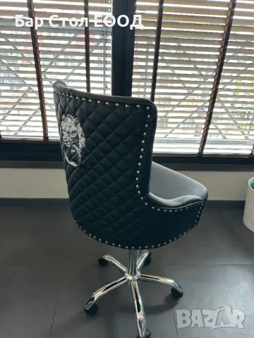 Висок стол на колелца Lyon с 24м гаранция и безплатна доставка до офис, снимка 11 - Столове - 49942638