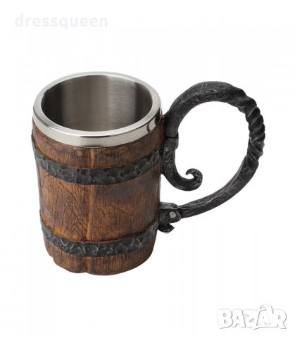 2916 Халба за бира с  дизайн на Бъчва, снимка 8 - Чаши - 34265674