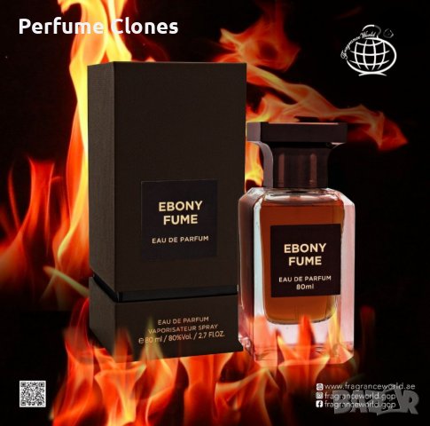 Унисекс Парфюм Ebony Fume EDP 80ml by Fragrance World, снимка 4 - Мъжки парфюми - 42535199