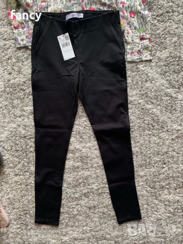 Черен клин Mango с кожени детайли, снимка 5 - Клинове - 33947119