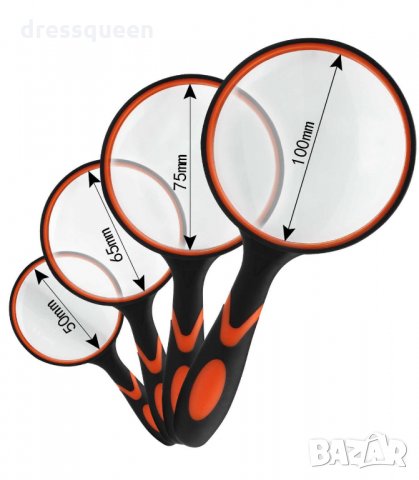 3102 Ръчна лупа за четене с  диаметър 10 см.