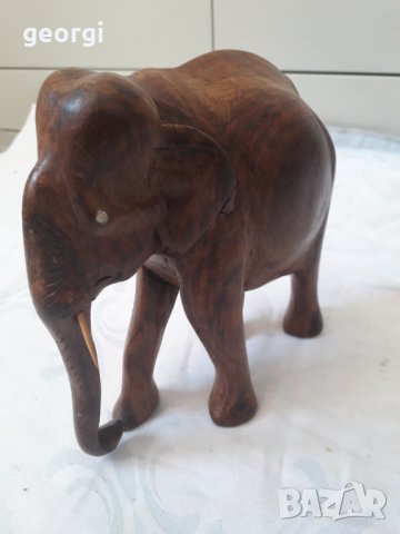 Дървена статуя слон масив, снимка 2 - Декорация за дома - 31464149