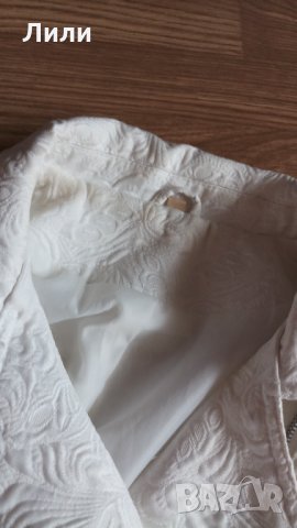 Дамско бяло кожено яке, снимка 4 - Якета - 31560680