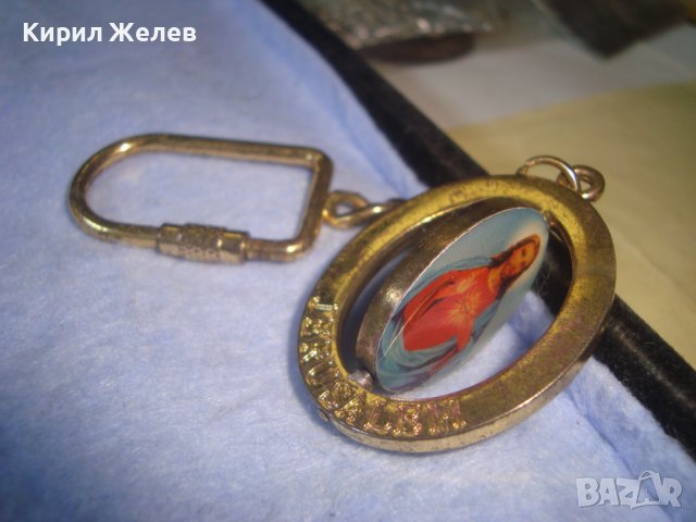 ЗДРАВ ХУБАВ ЗЛАТИСТ КЛЮЧОДЪРЖАТЕЛ с ИКОНКА ВЪРТЯЩА се ДВУСТРАННА - ЙЕРУСАЛИМ - СУВЕНИР 27524, снимка 7 - Други - 36901830