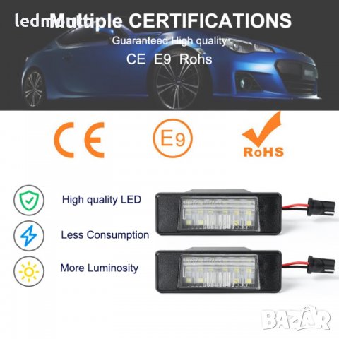 Led светлини за регистрационен номер nissan , Плафон регистрационен номер , Осветление за номер, , снимка 3 - Аксесоари и консумативи - 31896141