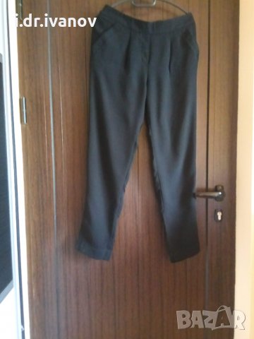 Черен спортен панталон с ластик в кръста  