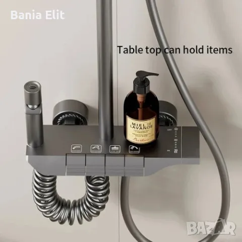 Душ система ELITE Pro 16, пиано бутони, термостатен смесител, хром, снимка 3 - Душове - 48985609