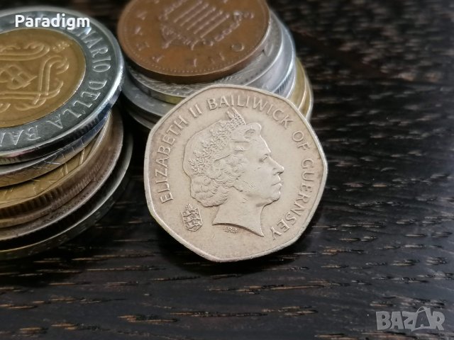 Монета - Остров Гърнси - 20 пенса | 1999г., снимка 2 - Нумизматика и бонистика - 30944682