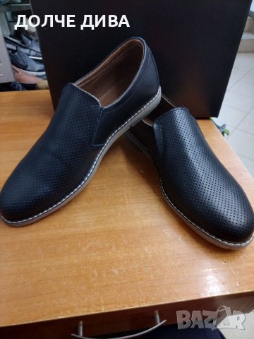 Мъжки обувки естествена кожа м. 202 черни , снимка 4 - Ежедневни обувки - 40852767