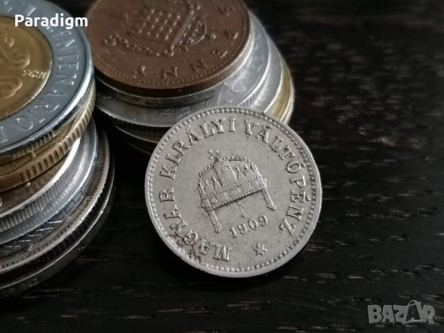 Монета - Унгария - 10 филера | 1909г., снимка 2 - Нумизматика и бонистика - 31372347
