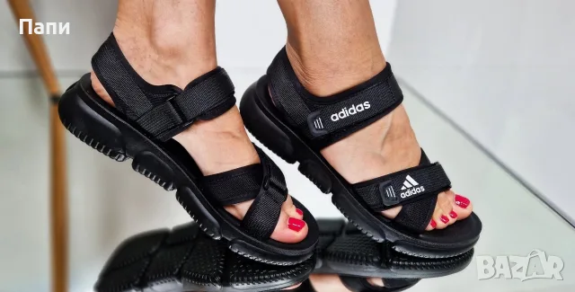 Дамски сандали с каишки Adidas черни , снимка 2 - Сандали - 56171470