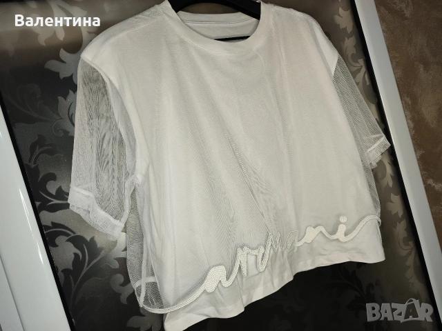 ARMANI EXCHANGE дамска тениска, L, снимка 5 - Тениски - 53206378