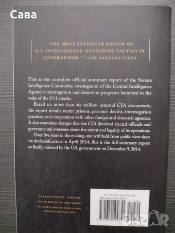 The Senate intelligence committee report on torture, снимка 2 - Специализирана литература - 54322936