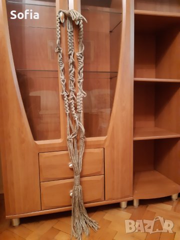 Ратанови Кошница и голям панер/Макраме голямо за висяща саксия за дома или вилата, снимка 3 - Декорация за дома - 31805412