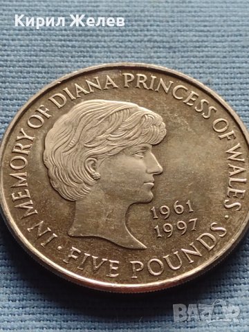 Възпоменателна монета 5 паунда 1999г. Даяна принцеса на Уелс 40420, снимка 2 - Нумизматика и бонистика - 42711955