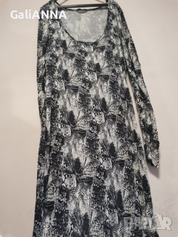 ДЪЛГА НМ РОКЛЯ В ЧЕРНО И БЯЛО XL , снимка 4 - Рокли - 38968488